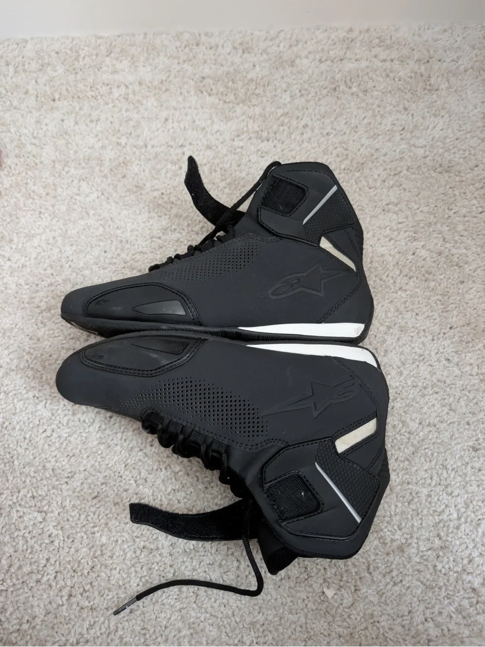 Alpinestars Black High-Top Motorsport Boots